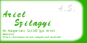 ariel szilagyi business card